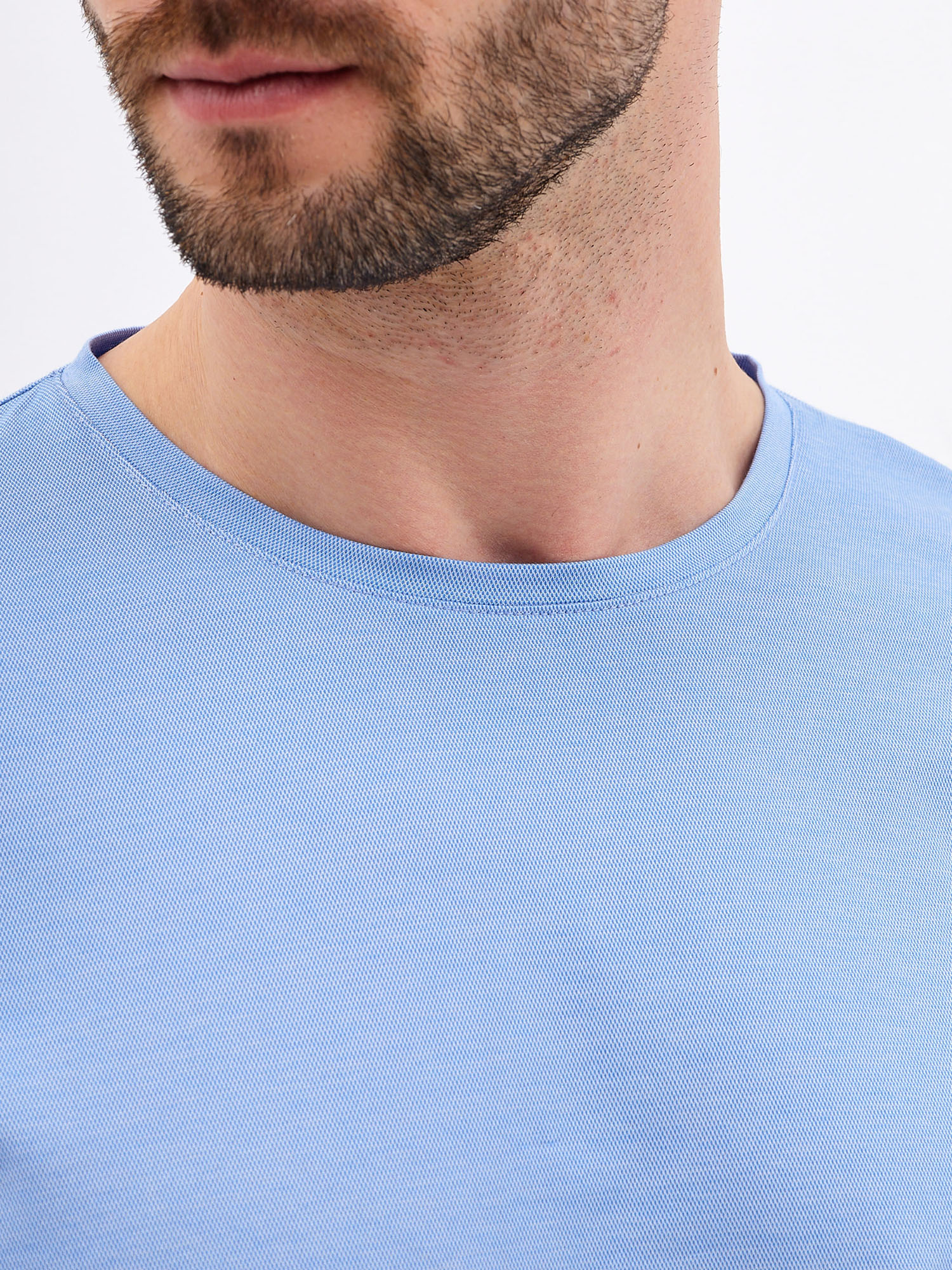 G145-PO4T-LT1359 (голубой) Футболка мужская короткий рукав