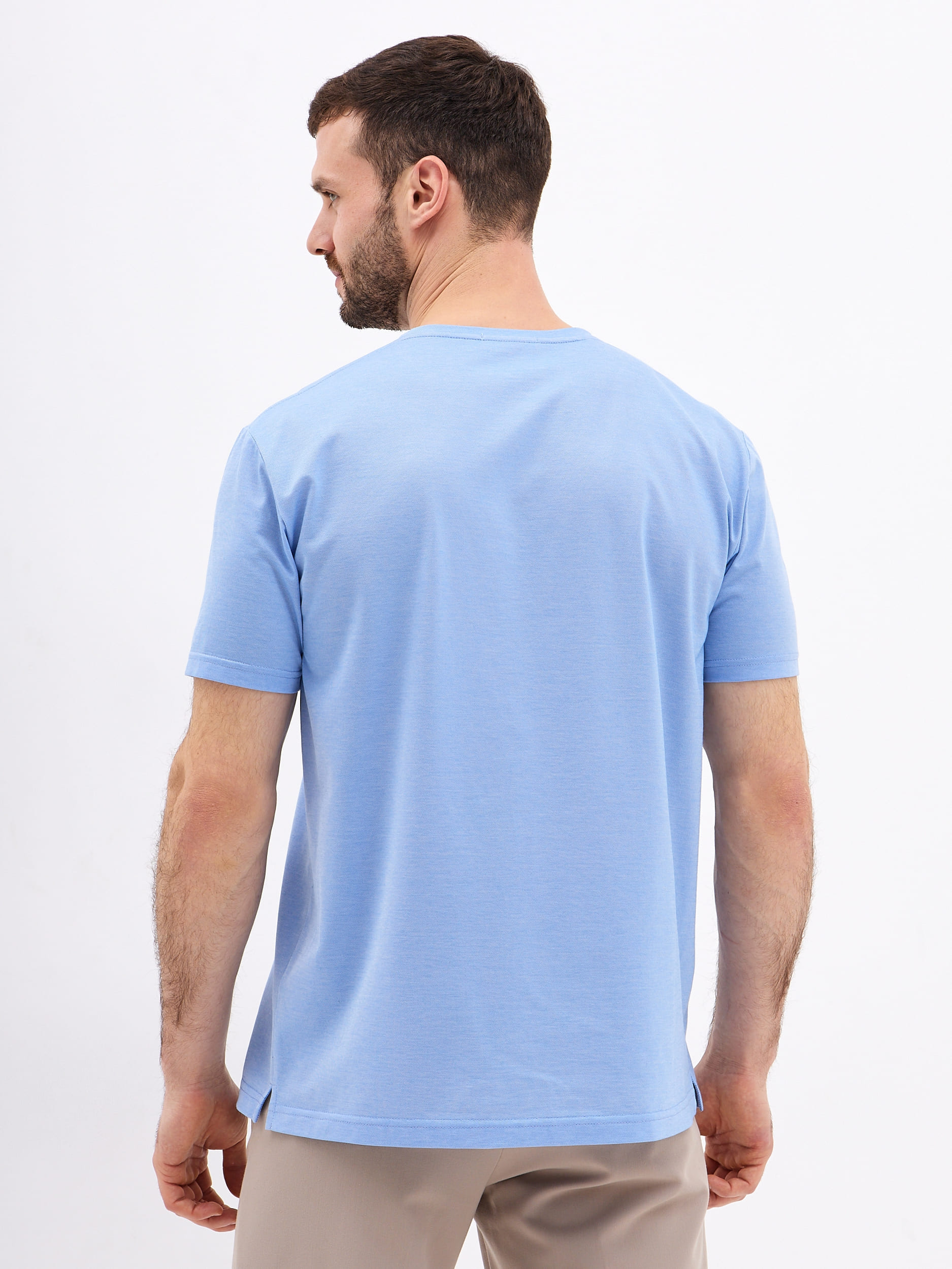 G145-PO4T-LT1359 (голубой) Футболка мужская короткий рукав