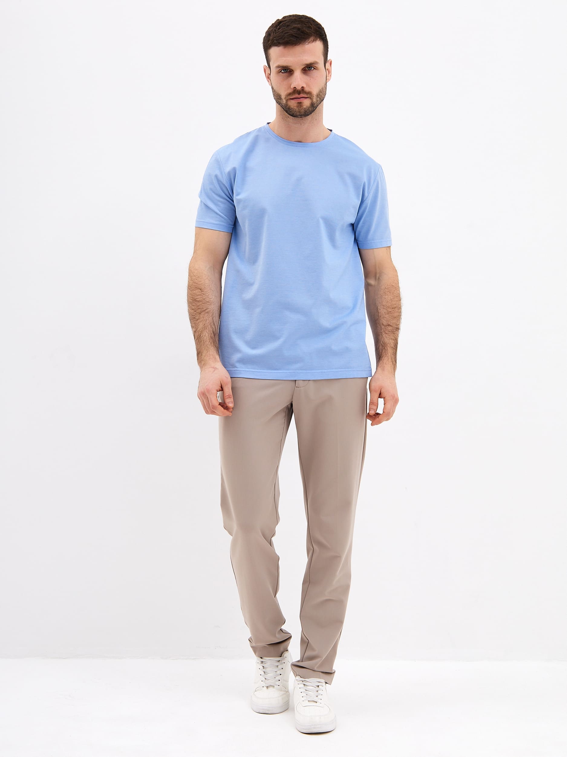 G145-PO4T-LT1359 (голубой) Футболка мужская короткий рукав