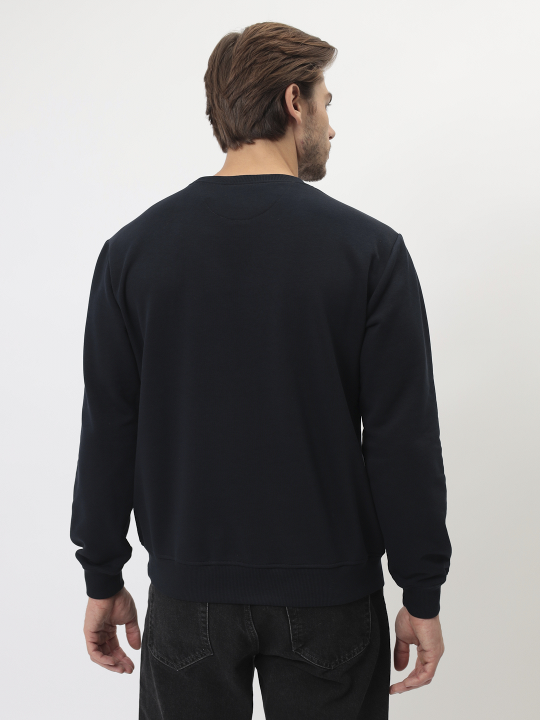 G121-UT03-23 (черно-синий) Свитшот мужской