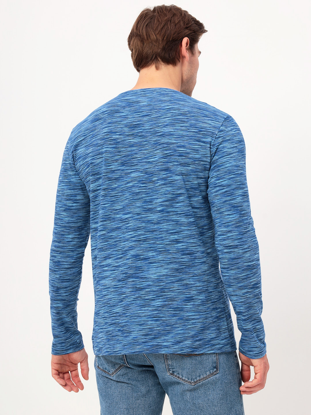 G165-KM-OR1030 (голубой) Футболка мужская длинный рукав