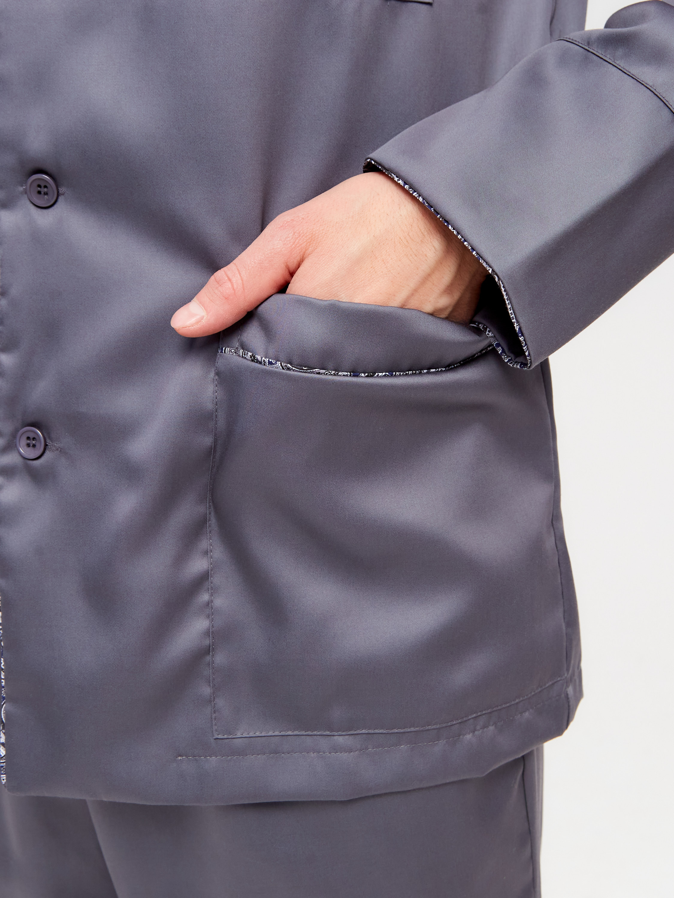 GH-172-D060-серый Пижама муж.