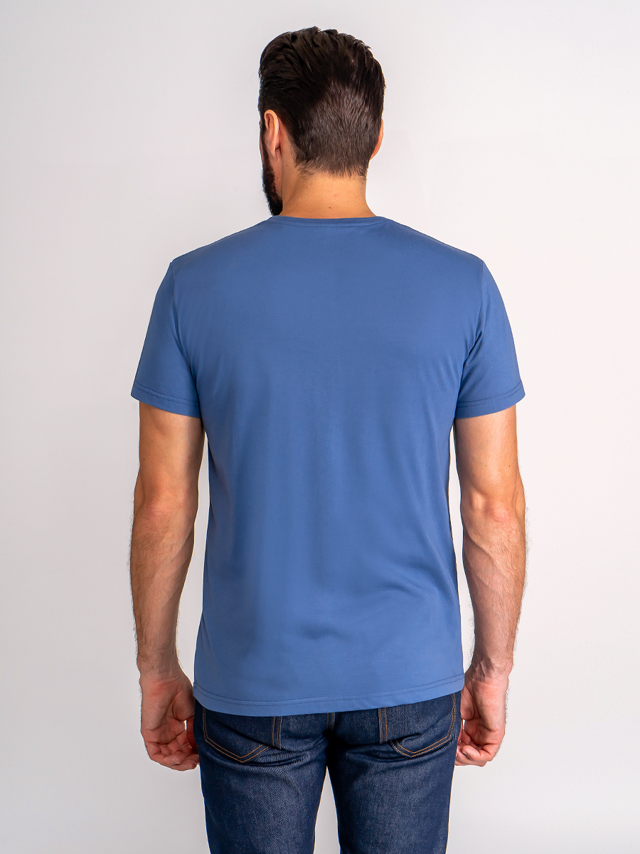 G146-RD-6035 (джинс) Футболка мужская короткий рукав