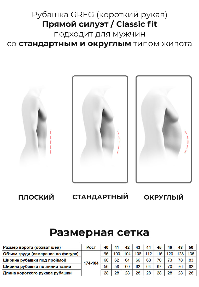 123/101/2177/1p_GB Сорочка мужская короткий рукав