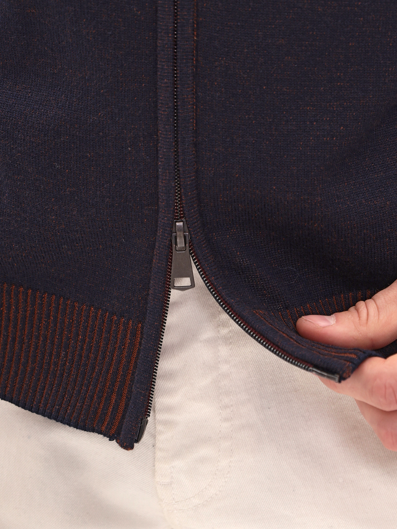 G139-60PC ванизе (т.синий/охра) Кардиган мужской