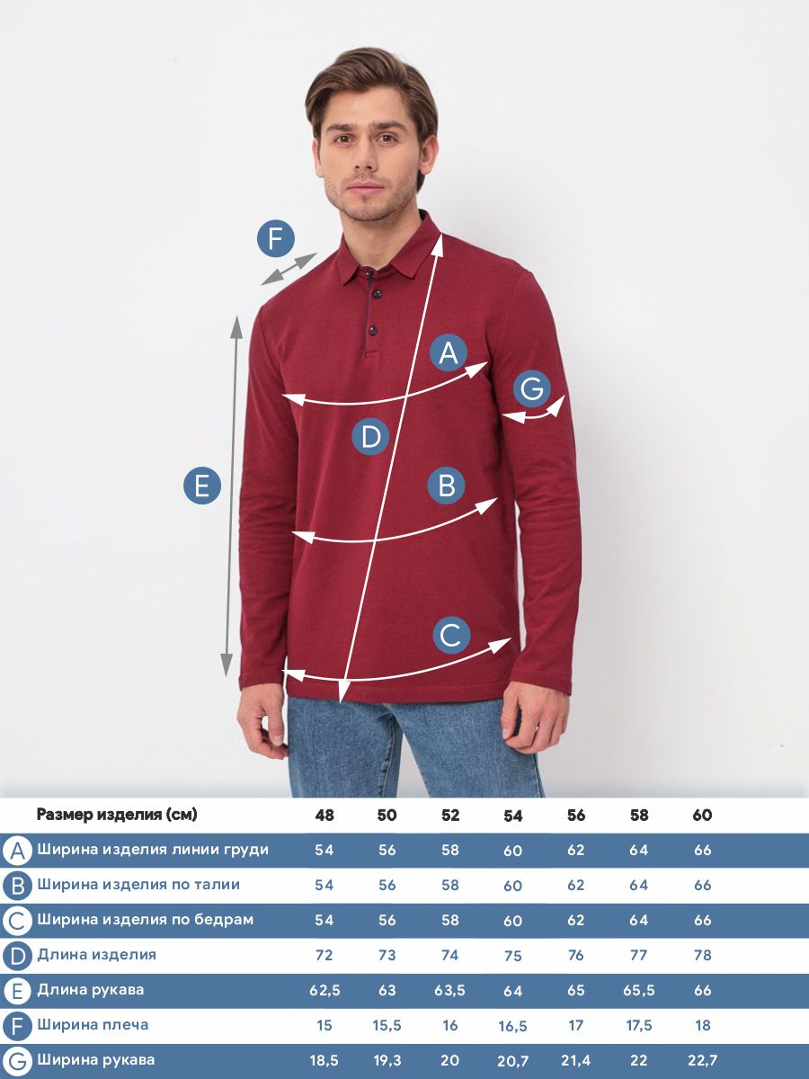 G155-PO1246-CTR2085 (бордовый) Джемпер мужской с воротником поло