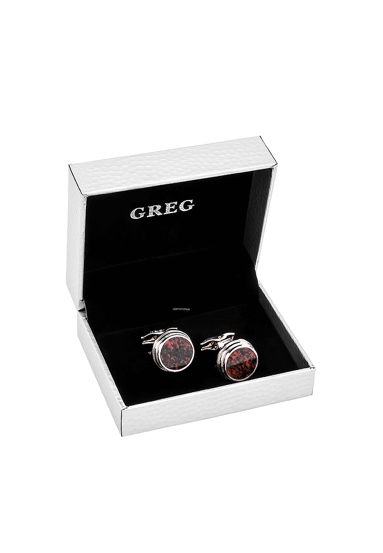 260137 агат Запонки в подарочной коробке