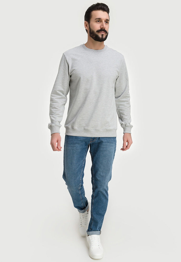 G121-OZ02-28 (св.серый м.) Свитшот мужской