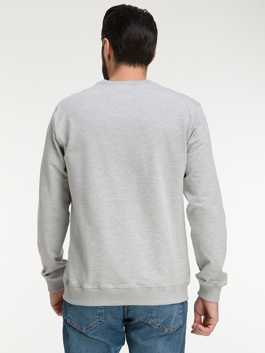 G121-OZ02-28 (св.серый м.) Свитшот мужской