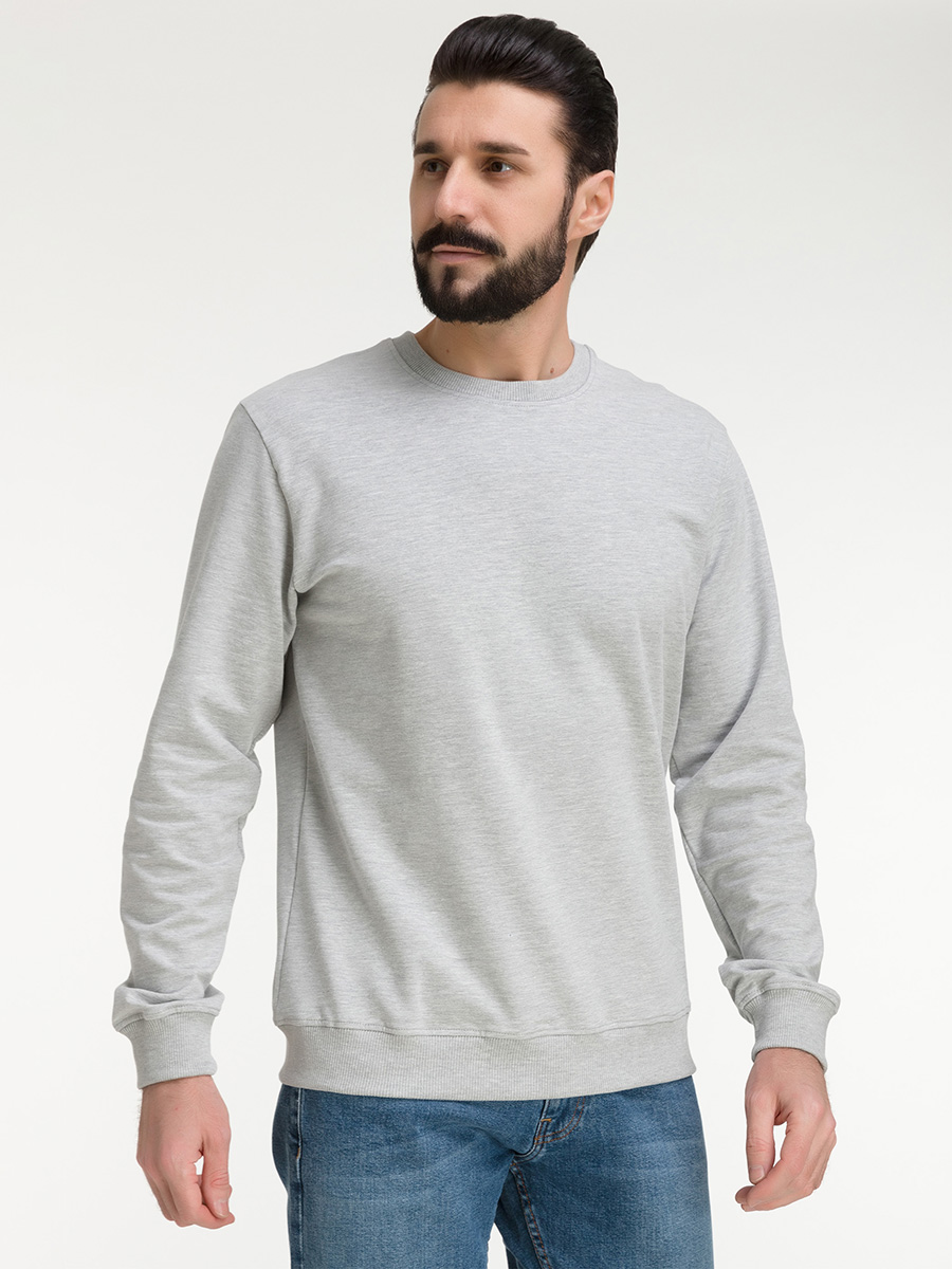 G121-OZ02-28 (св.серый м.) Свитшот мужской