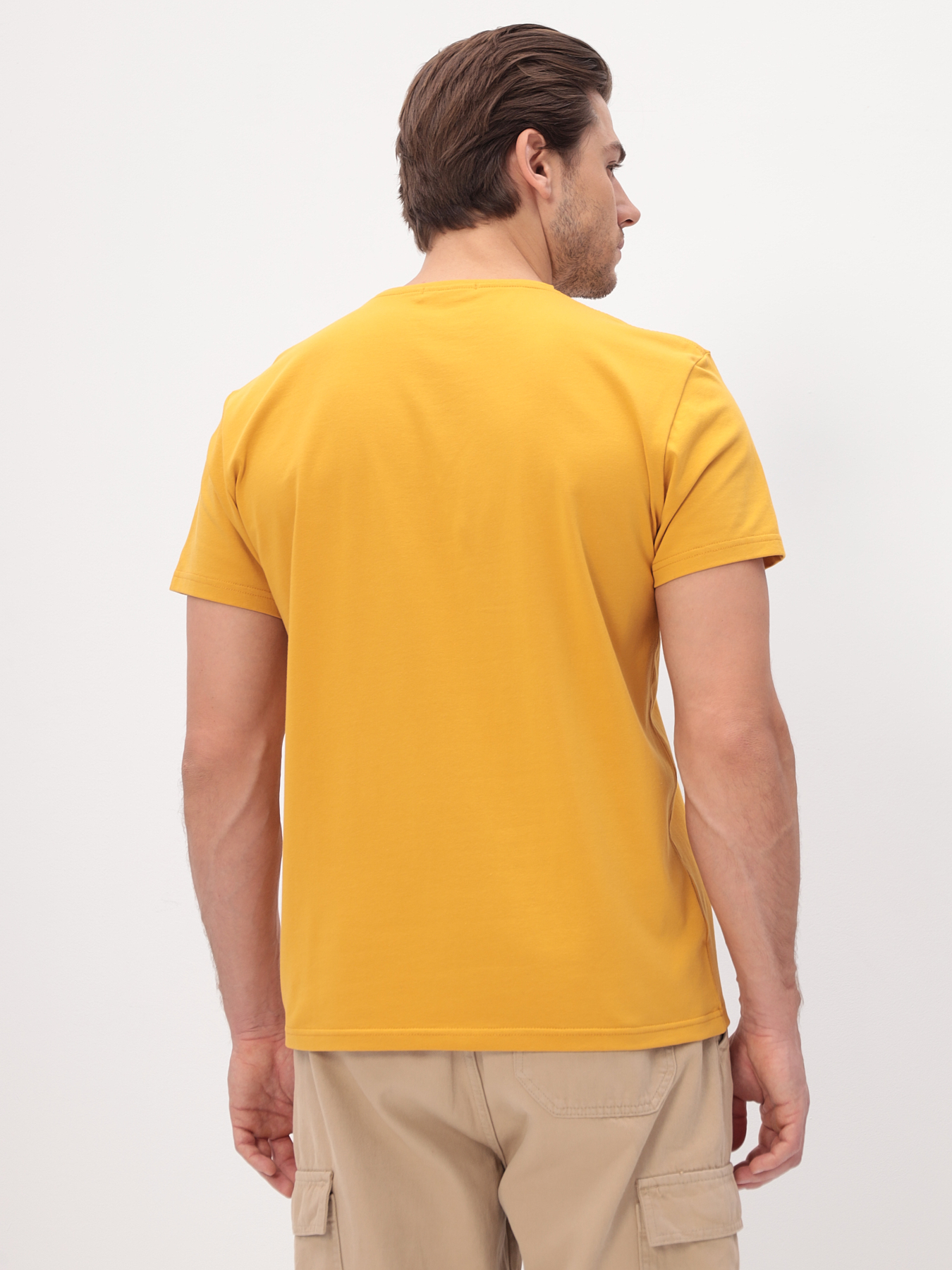 G145-KO-SA-S5122 (т.желтый) Футболка мужская короткий рукав