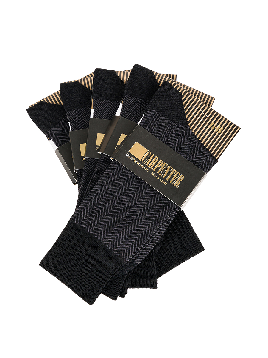 Cr-19/01 черно-фиолетовый Носки мужские (в упаковке 5 пар)