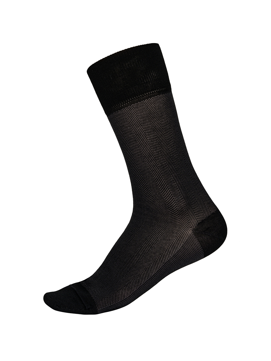 Cr-19/01 черно-фиолетовый Носки мужские (в упаковке 5 пар)