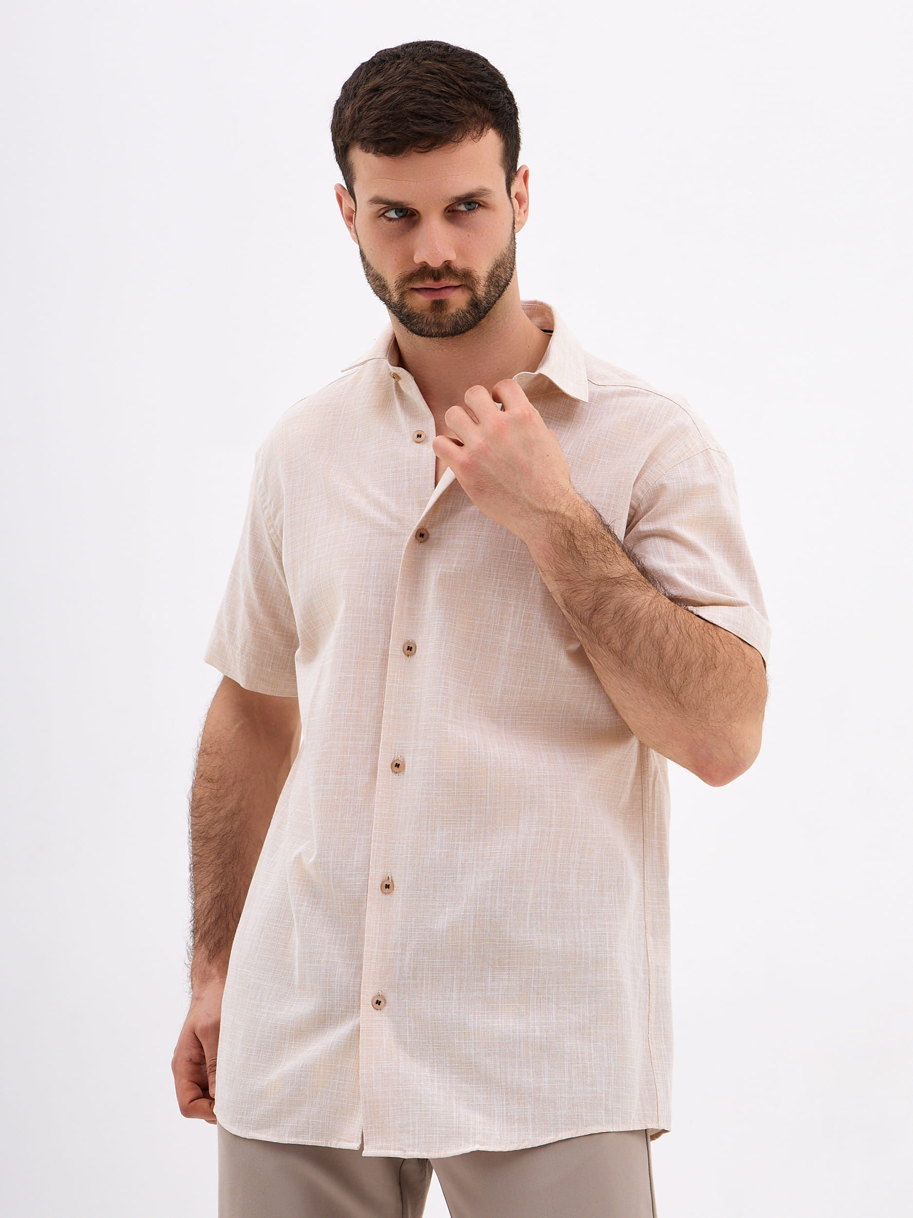 513/201/FL/Z/1p Сорочка мужская короткий рукав