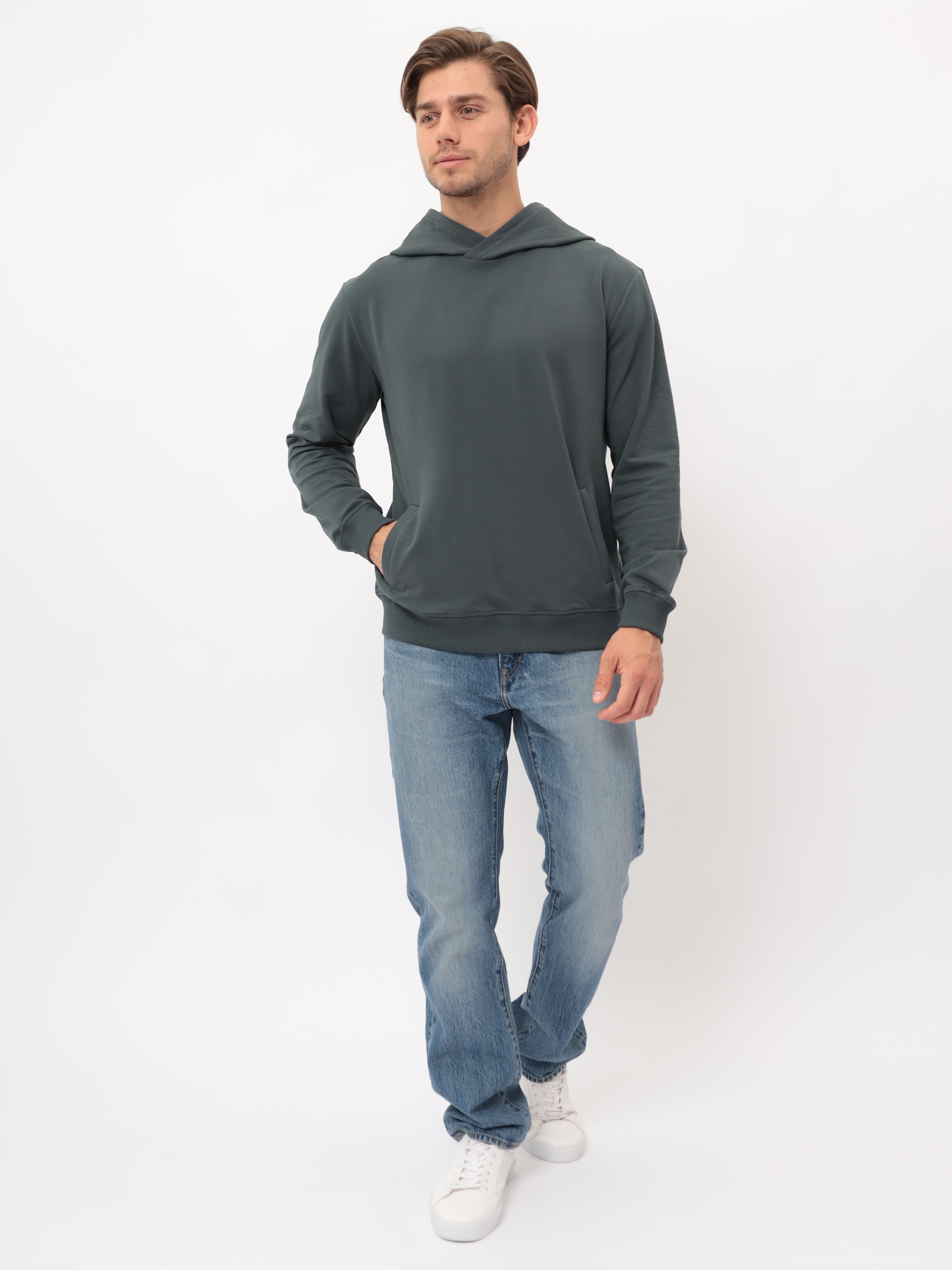 G173-OZ02-2020 (т.изумруд) Худи мужское