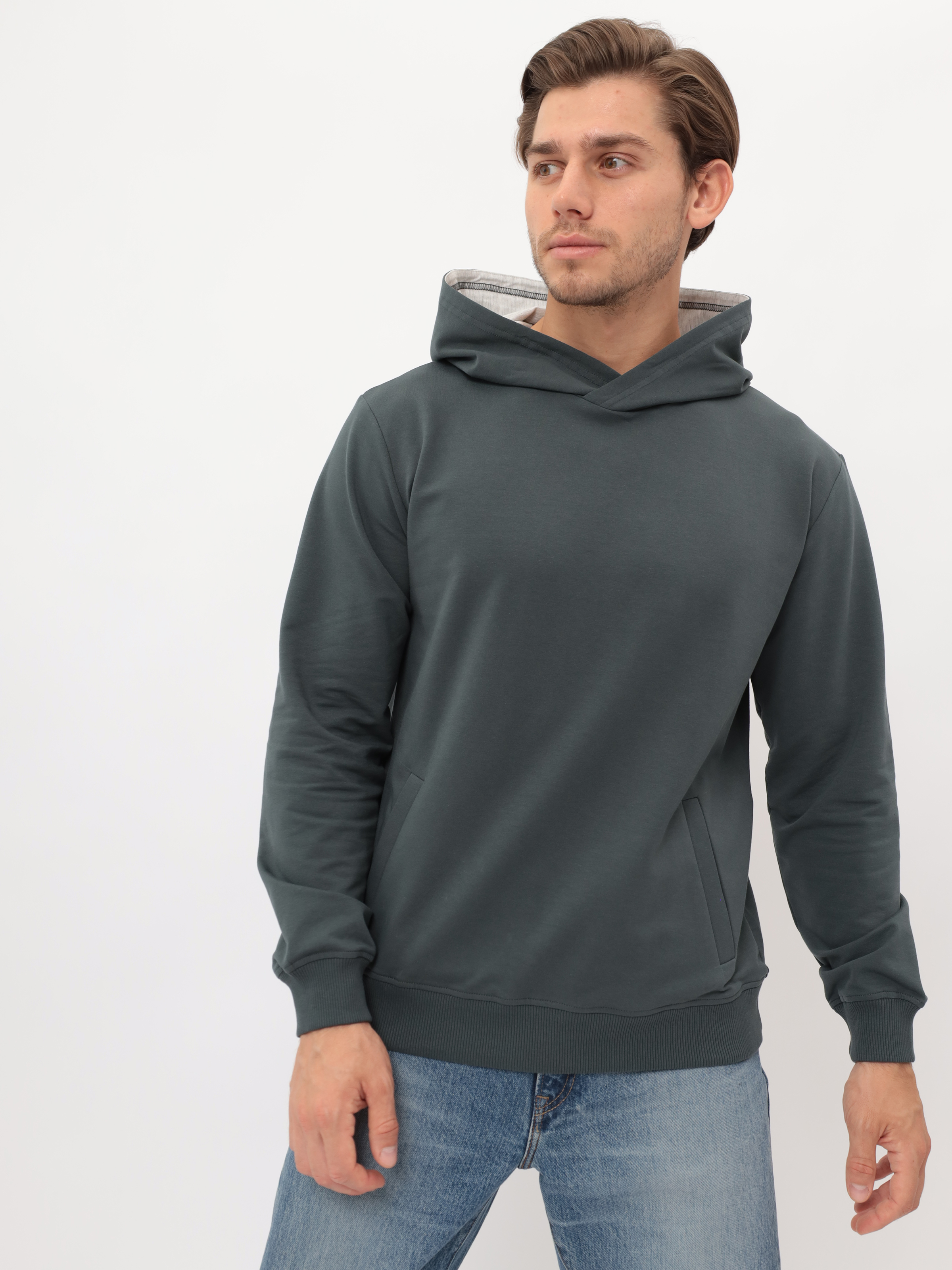 G173-OZ02-2020 (т.изумруд) Худи мужское