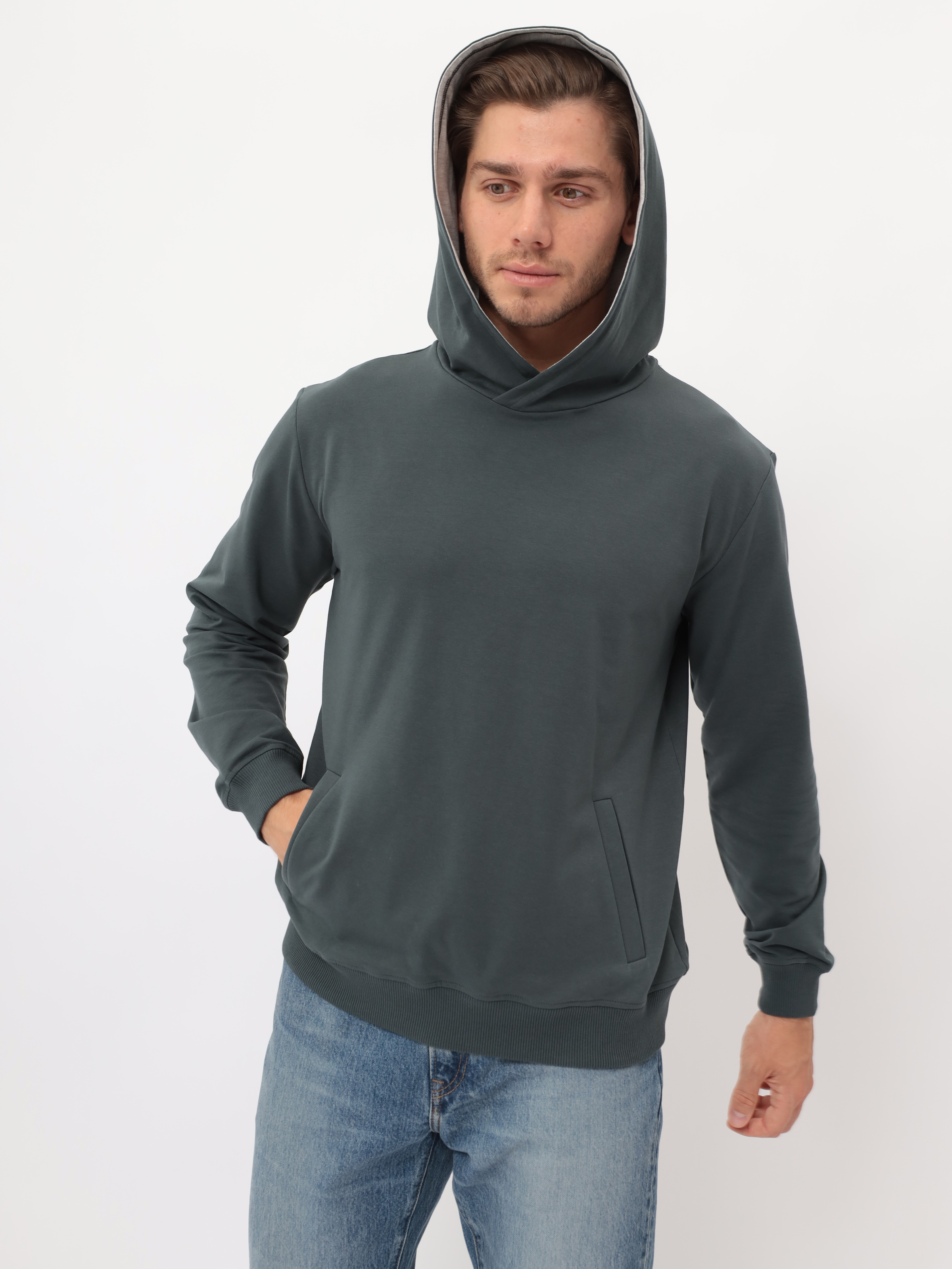 G173-OZ02-2020 (т.изумруд) Худи мужское