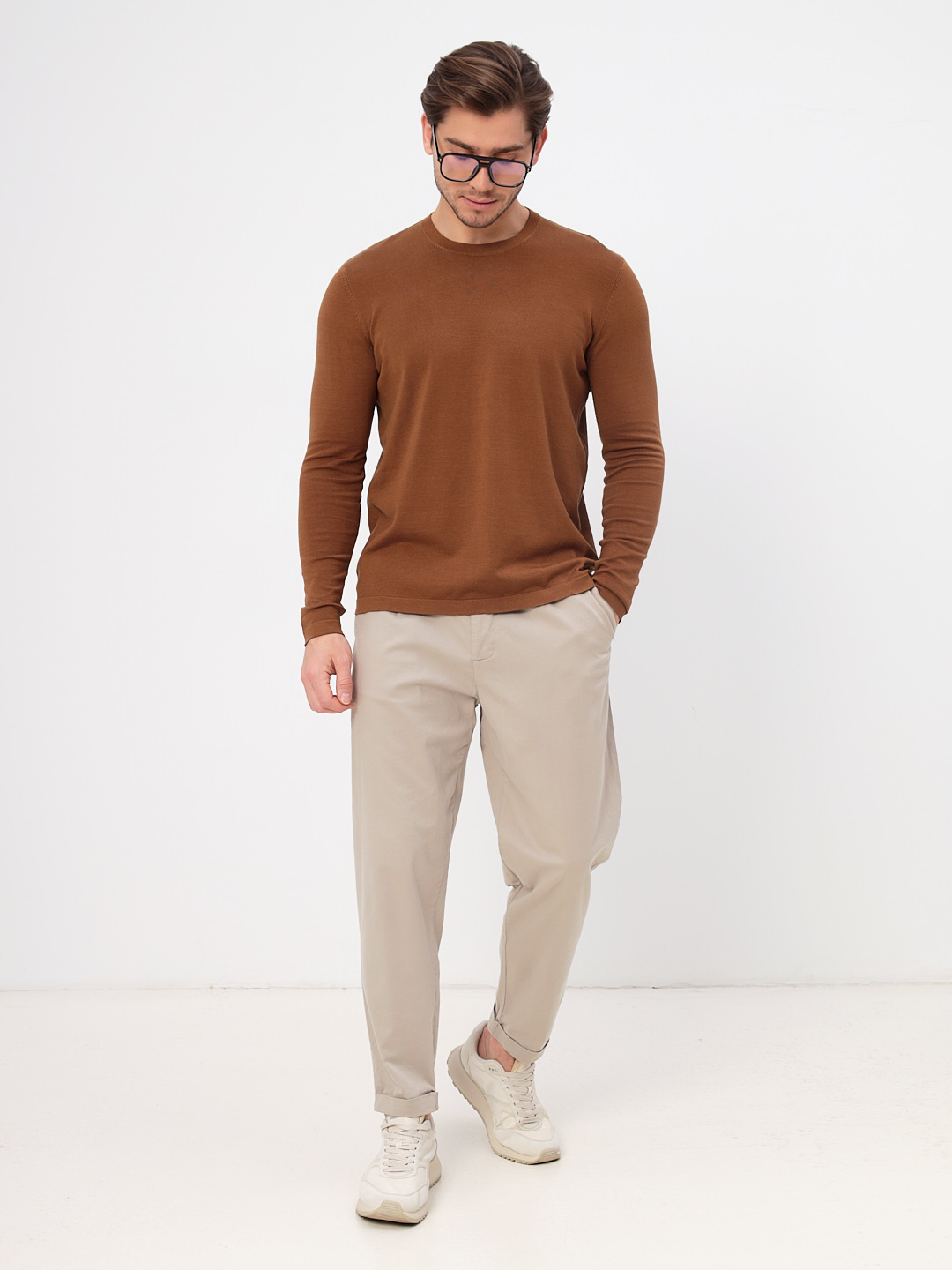 G121-T082 (орех) Джемпер мужской