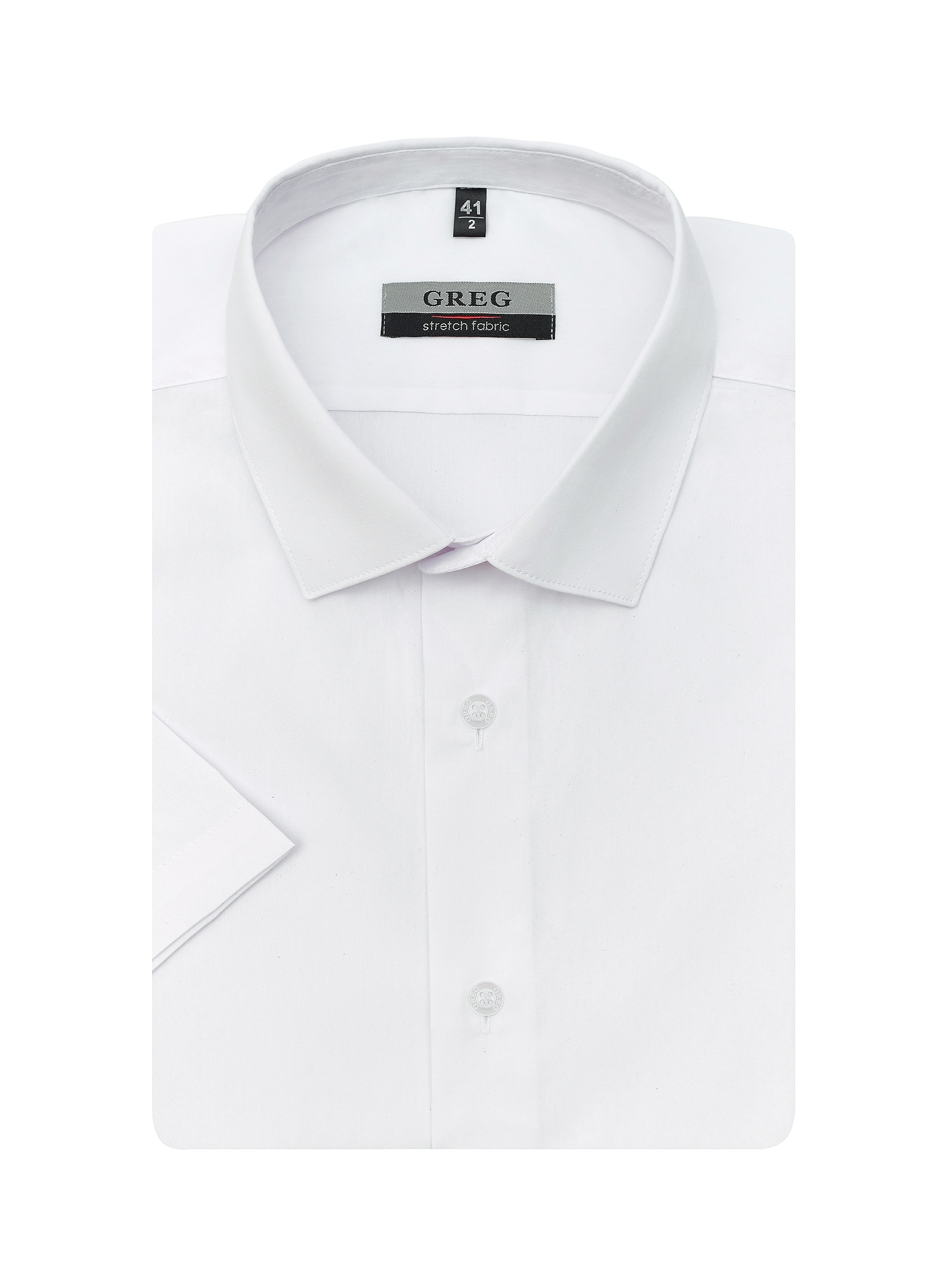 100/208/WH/SZR STRETCH Сорочка мужская короткий рукав