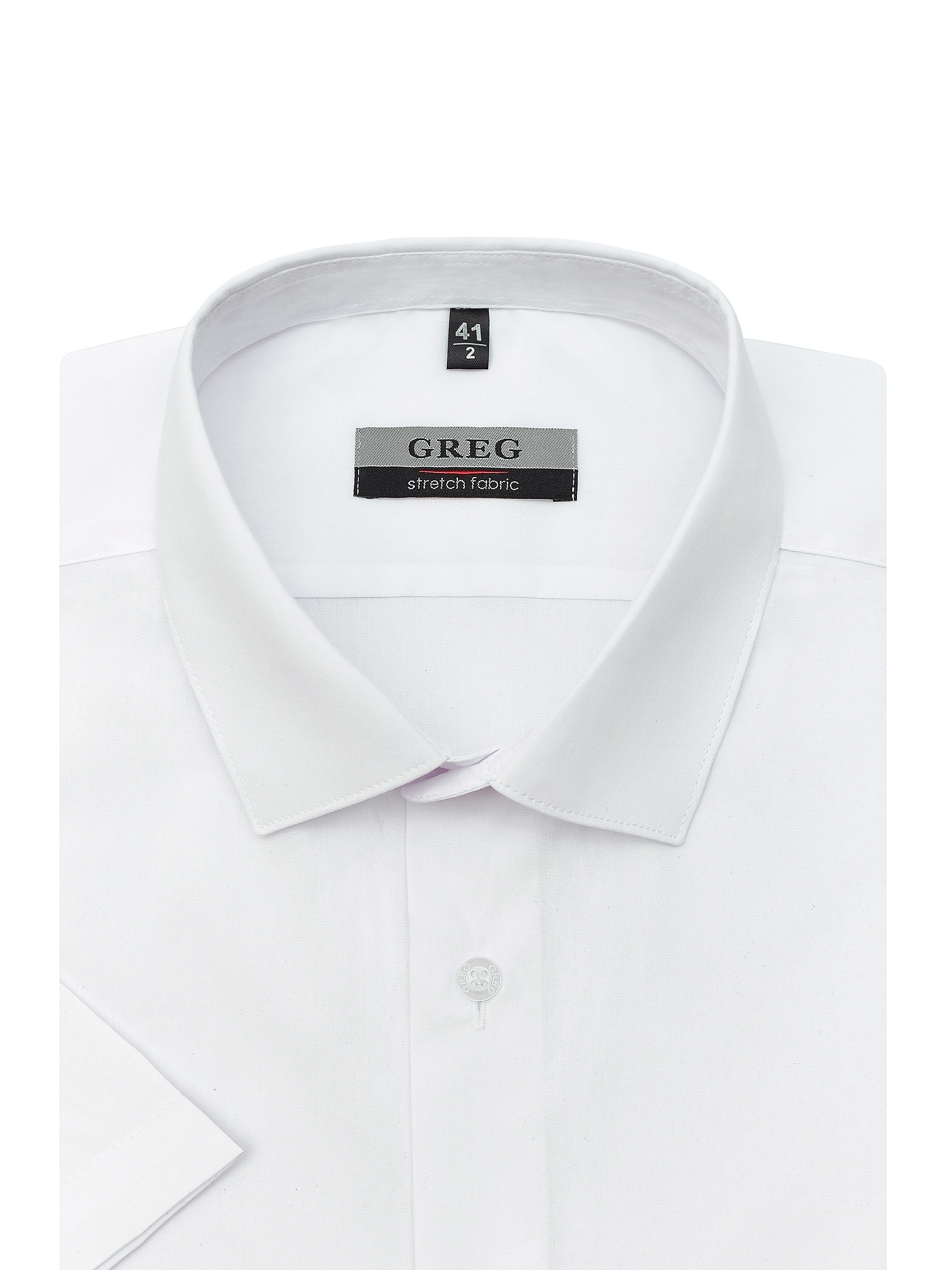 100/208/WH/SZR STRETCH Сорочка мужская короткий рукав