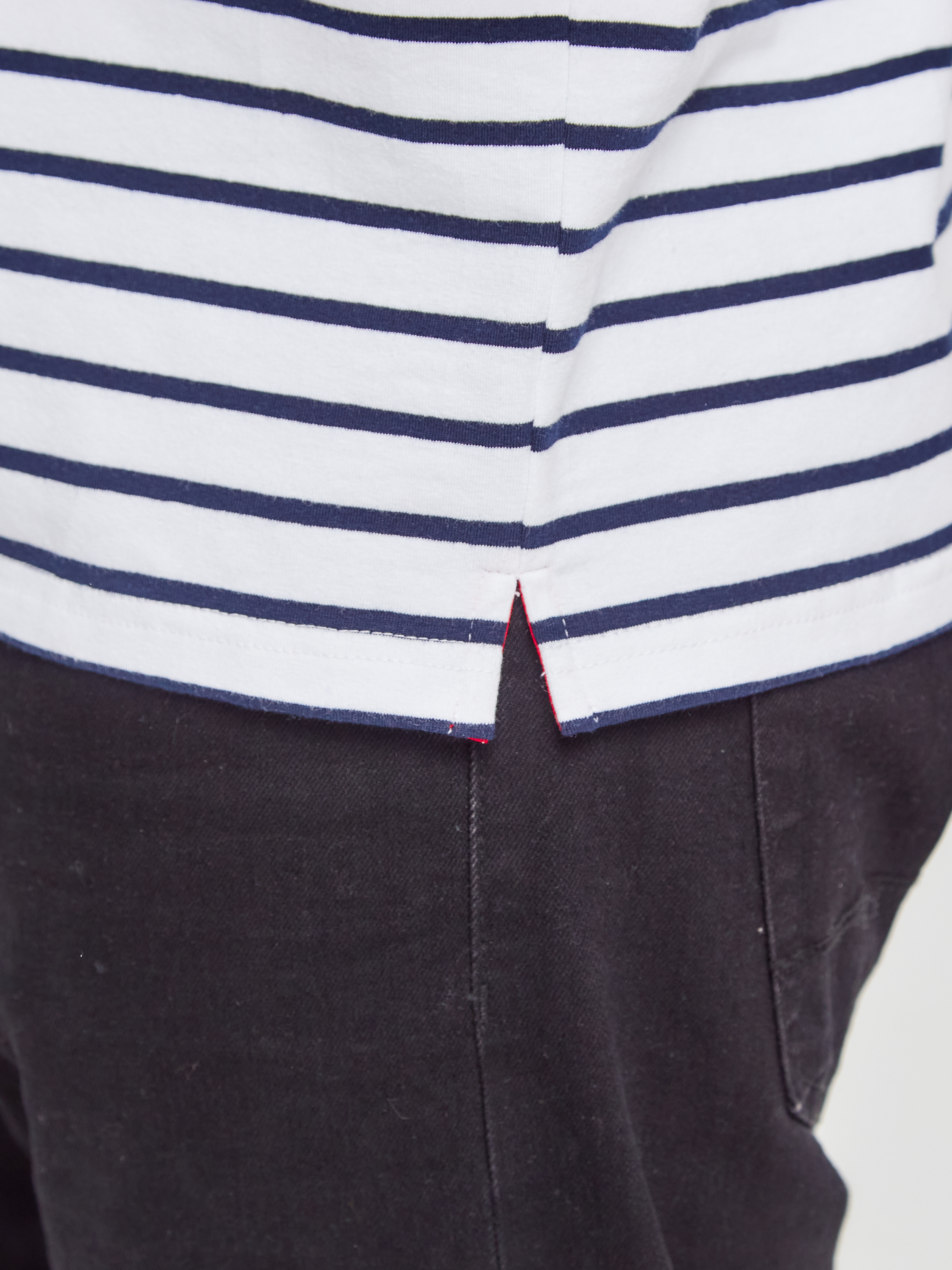 G144-KD1246T-UT20 (синяя полоска) Джемпер мужской с воротником поло короткий рукав