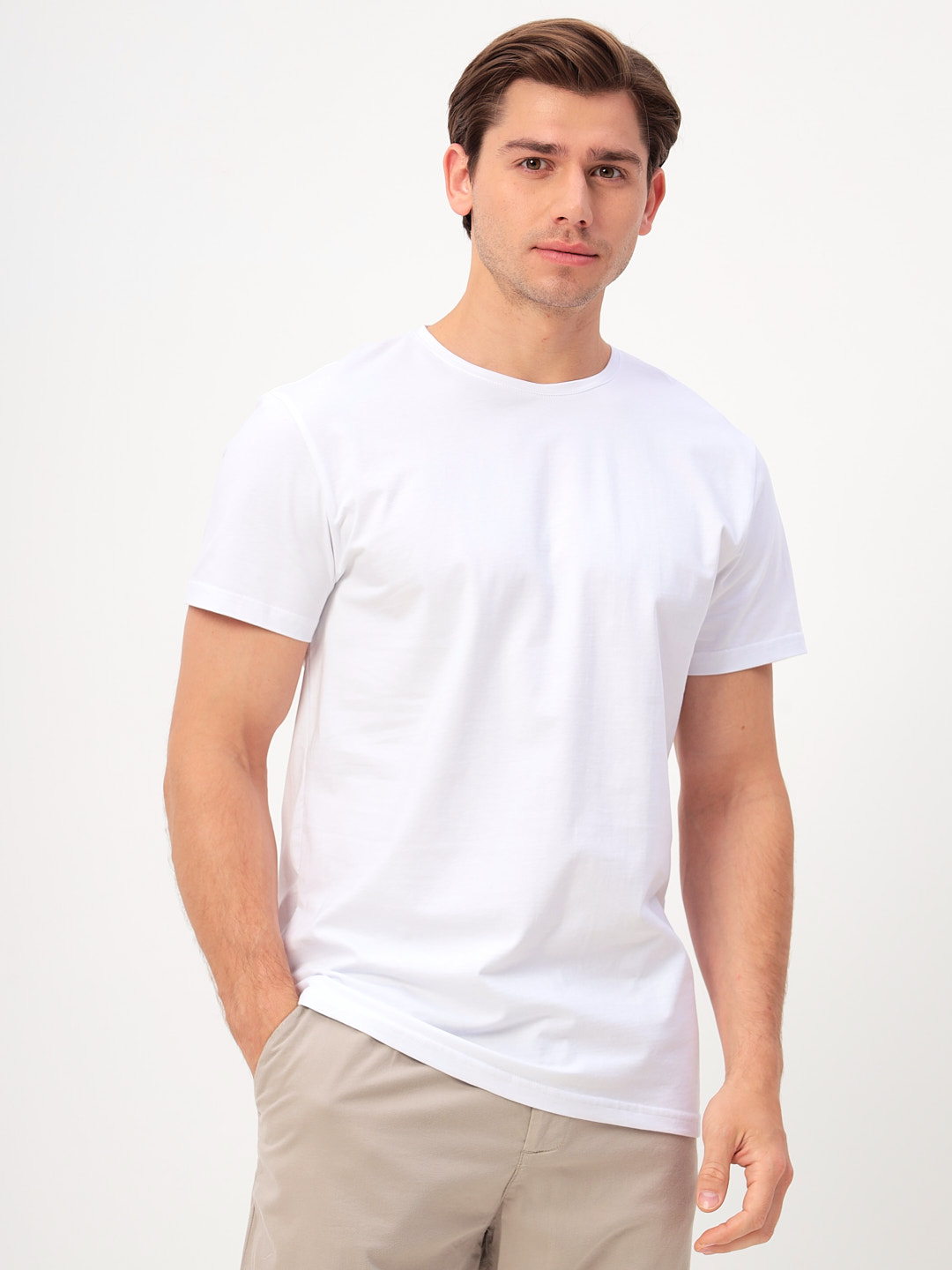 G145-KO-SAS5000 (белый) Футболка мужская короткий рукав