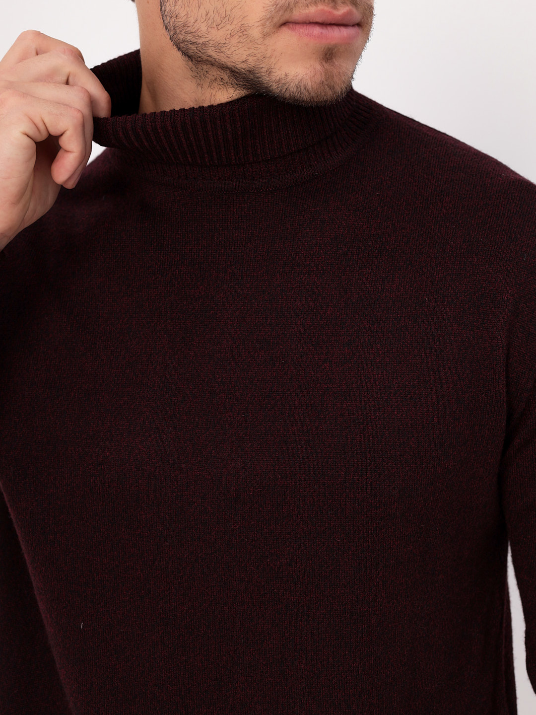 G123-DA491 бордо/черный Джемпер мужской