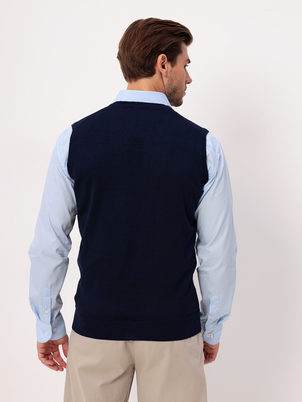 G125-AN231909А (т. синий) Жилет мужской