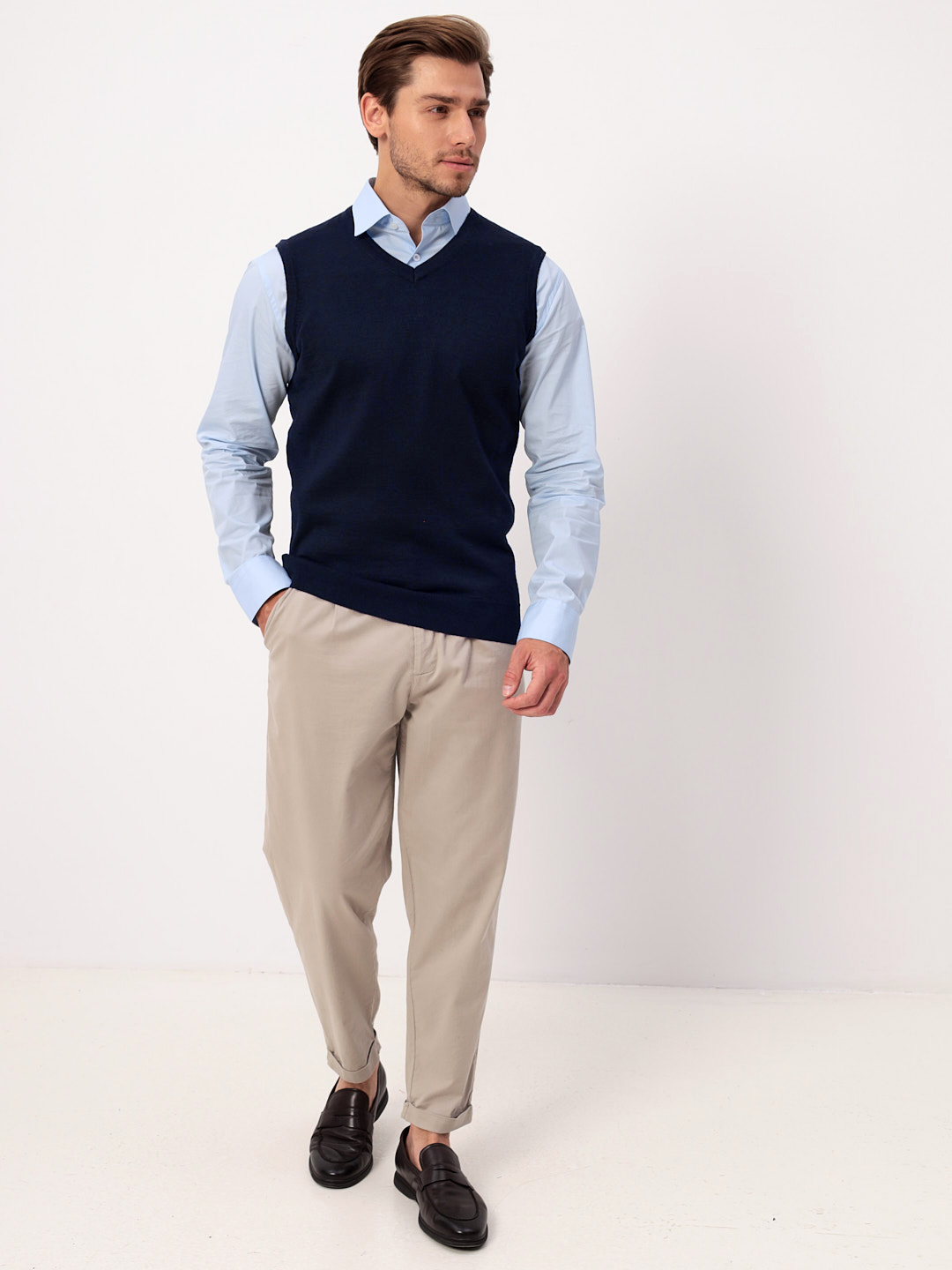 G125-AN231909А (т. синий) Жилет мужской