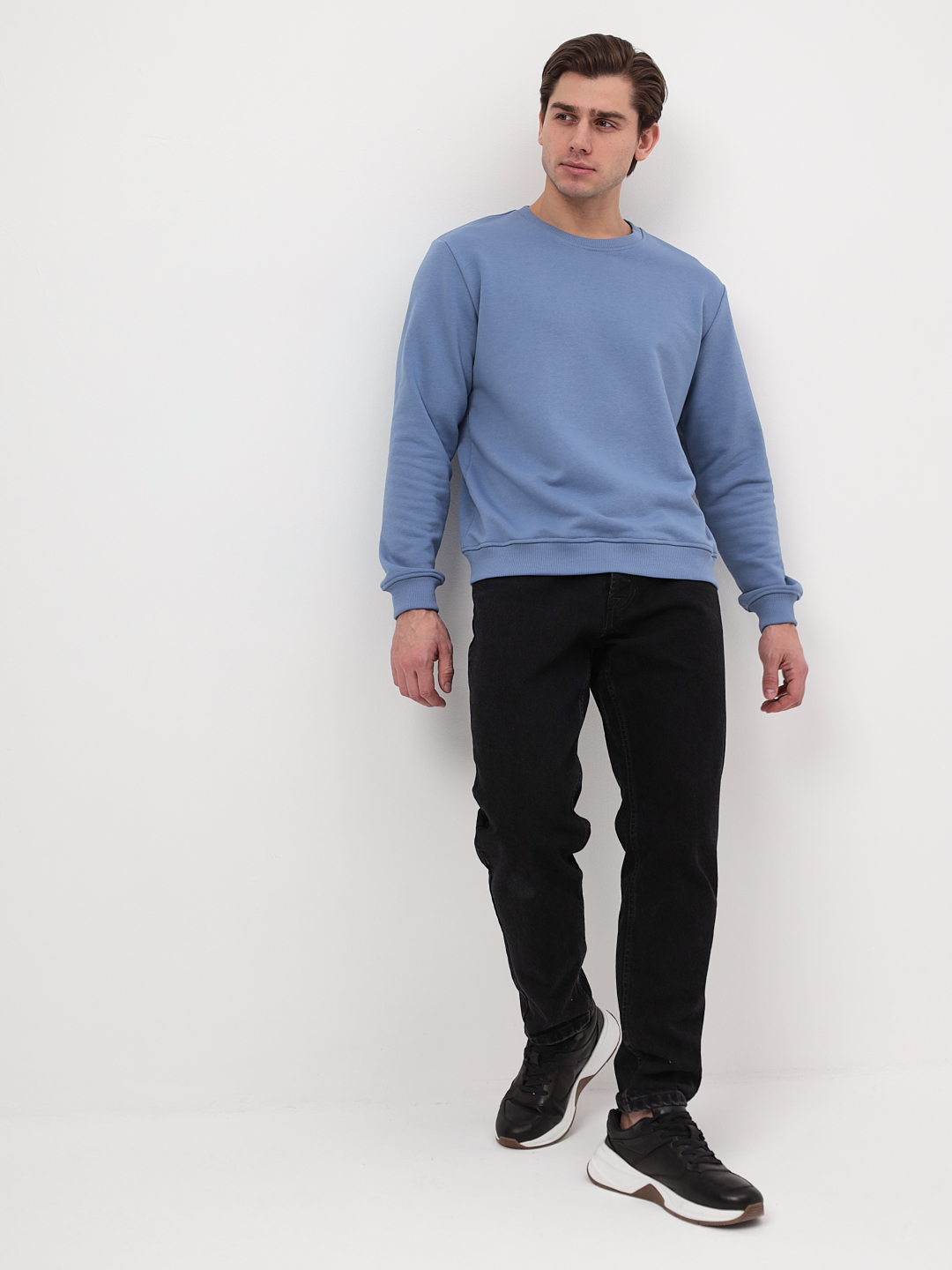 G121-OZ03-51 (джинсовый) Свитшот мужской