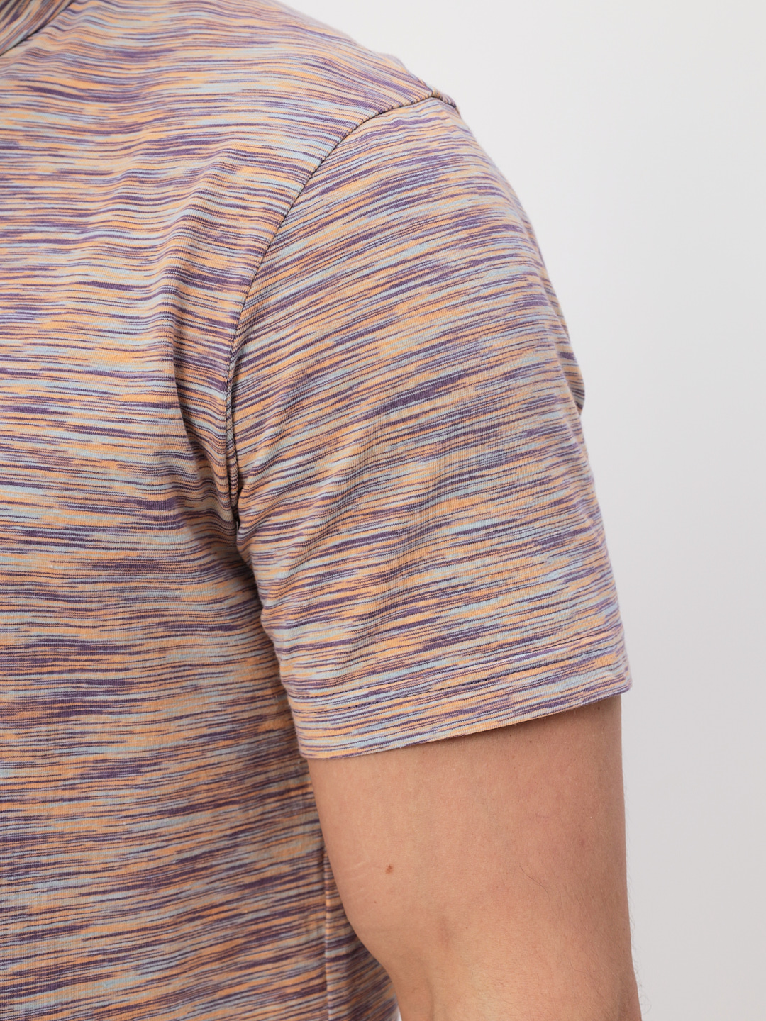 G144-KM1246T-OR1040 (оранжевый) Джемпер мужской с воротником поло короткий рукав