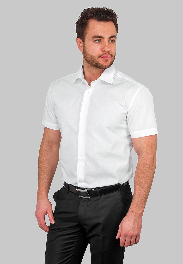 100/109/WHITE/ZV_V Сорочка мужская короткий рукав