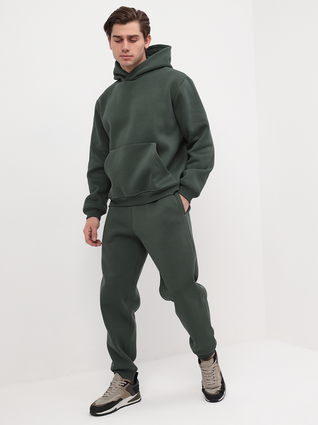 G-TRK-002K-OZ03B-бутылочный Брюки мужские трикотажные