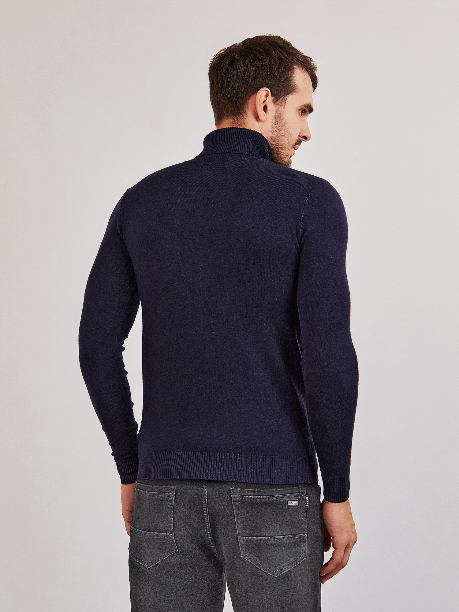 G123-KM т.синий меланж Джемпер мужской