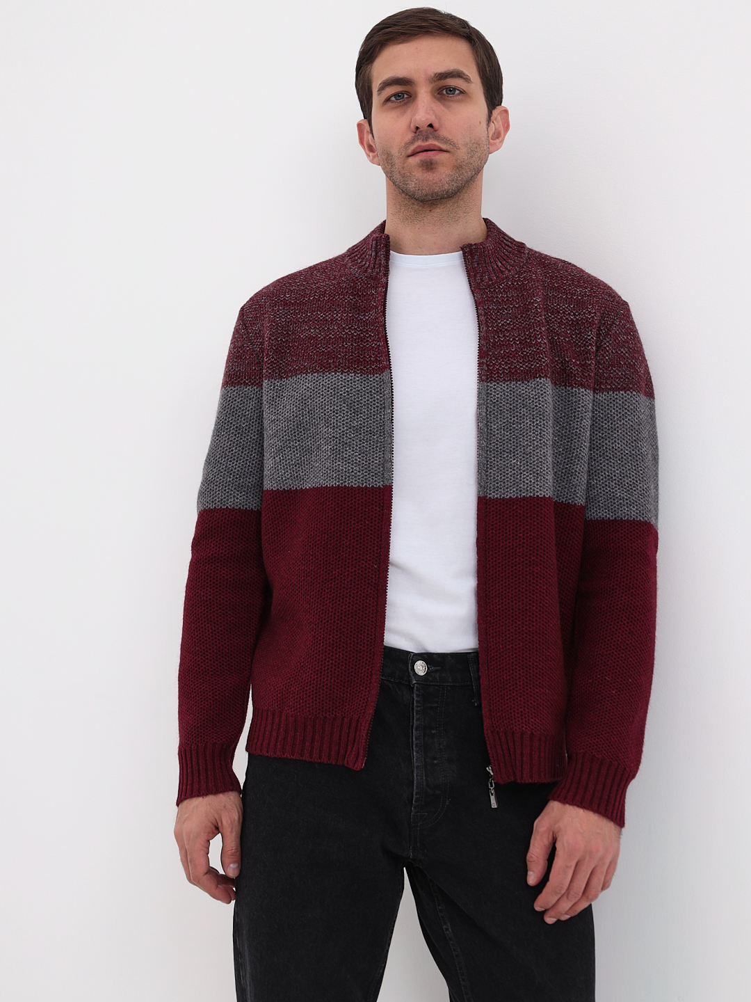 G139-полосы D1 (бордо) Жакет мужской
