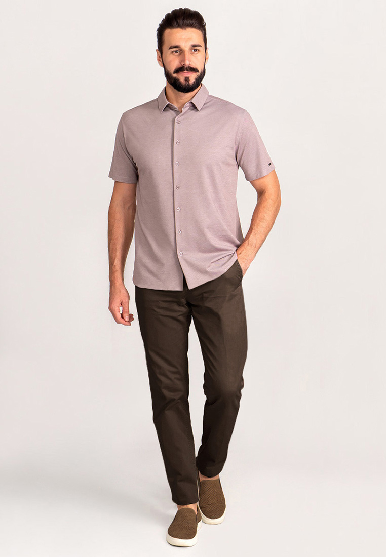 G143-RH03-29 (т.бежевый) Батник мужской трикотажный короткий рукав