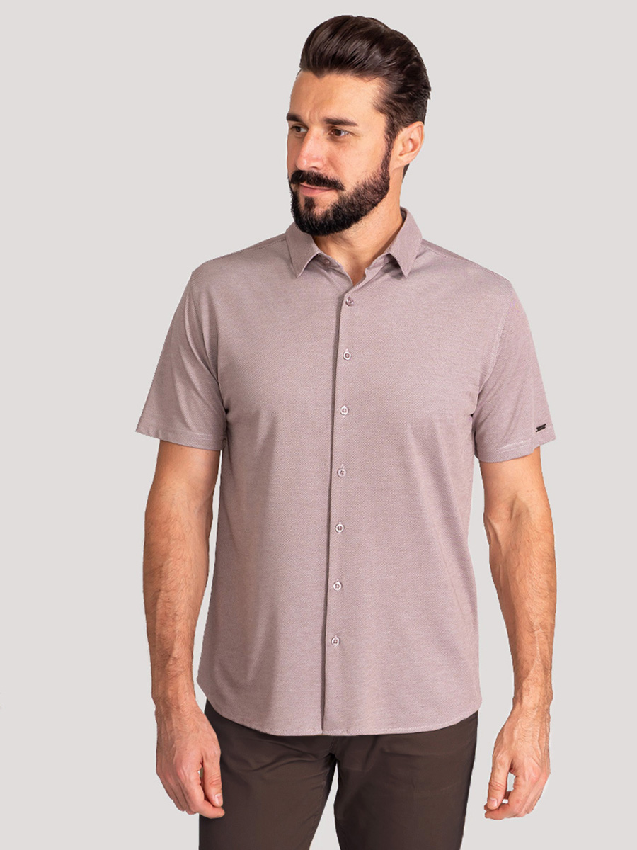 G143-RH03-29 (т.бежевый) Батник мужской трикотажный короткий рукав