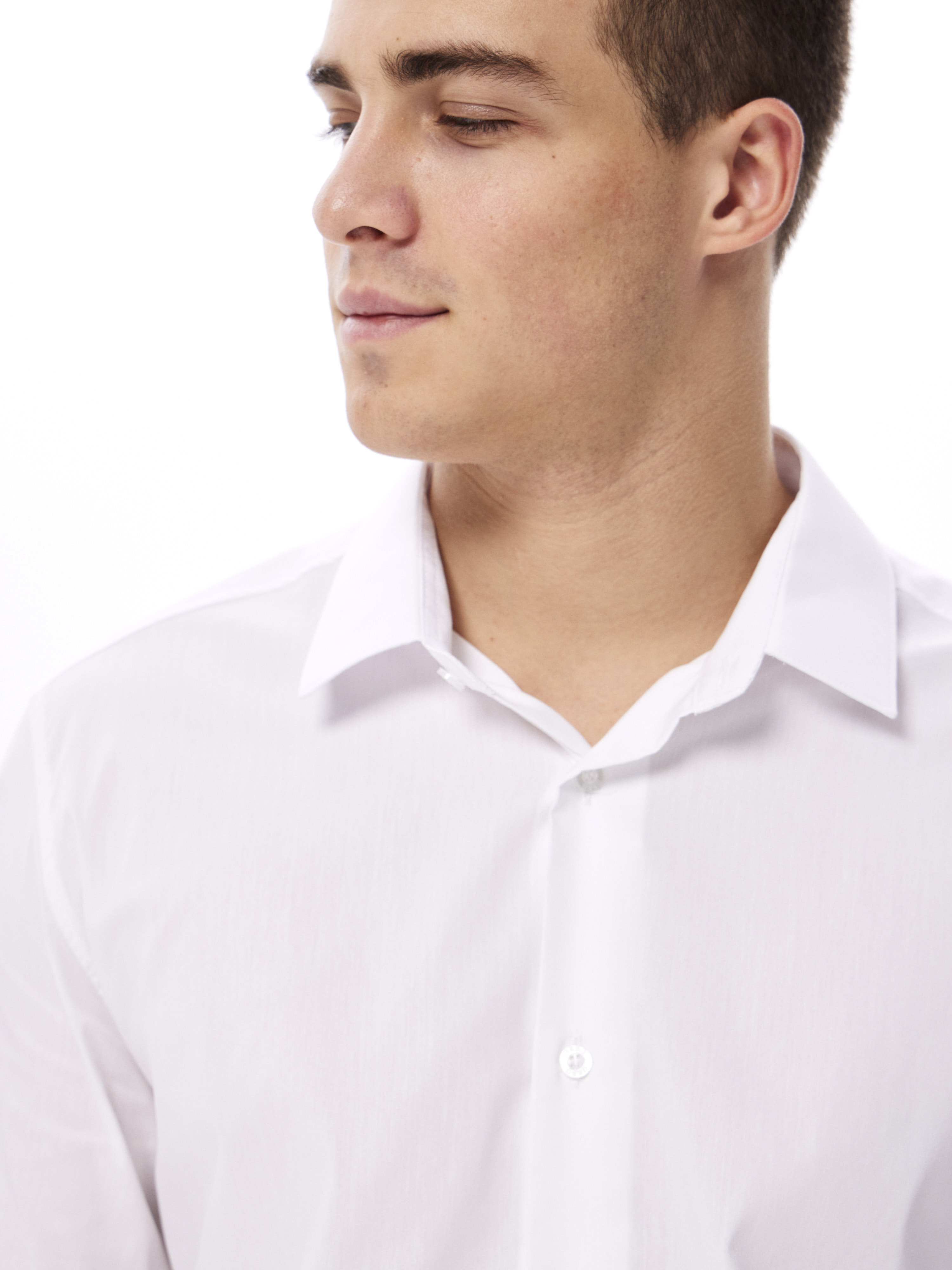 100/238/WH/SZR STRETCH Сорочка мужская длинный рукав