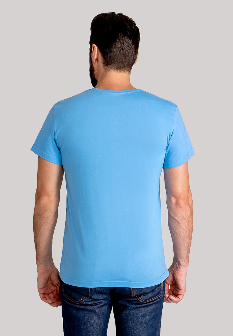 G145-RD-3025_R (голубой) Футболка мужская короткий рукав