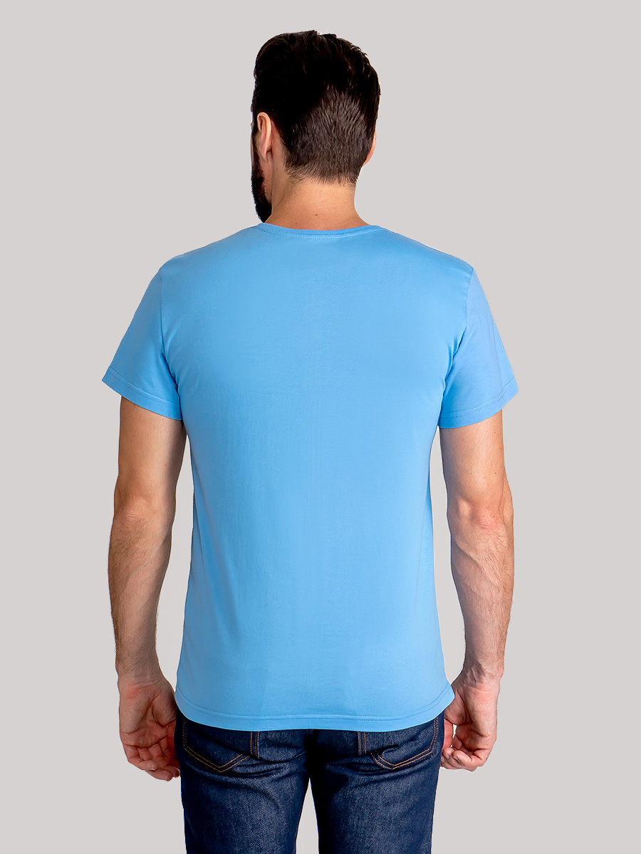 G145-RD-3025_R (голубой) Футболка мужская короткий рукав