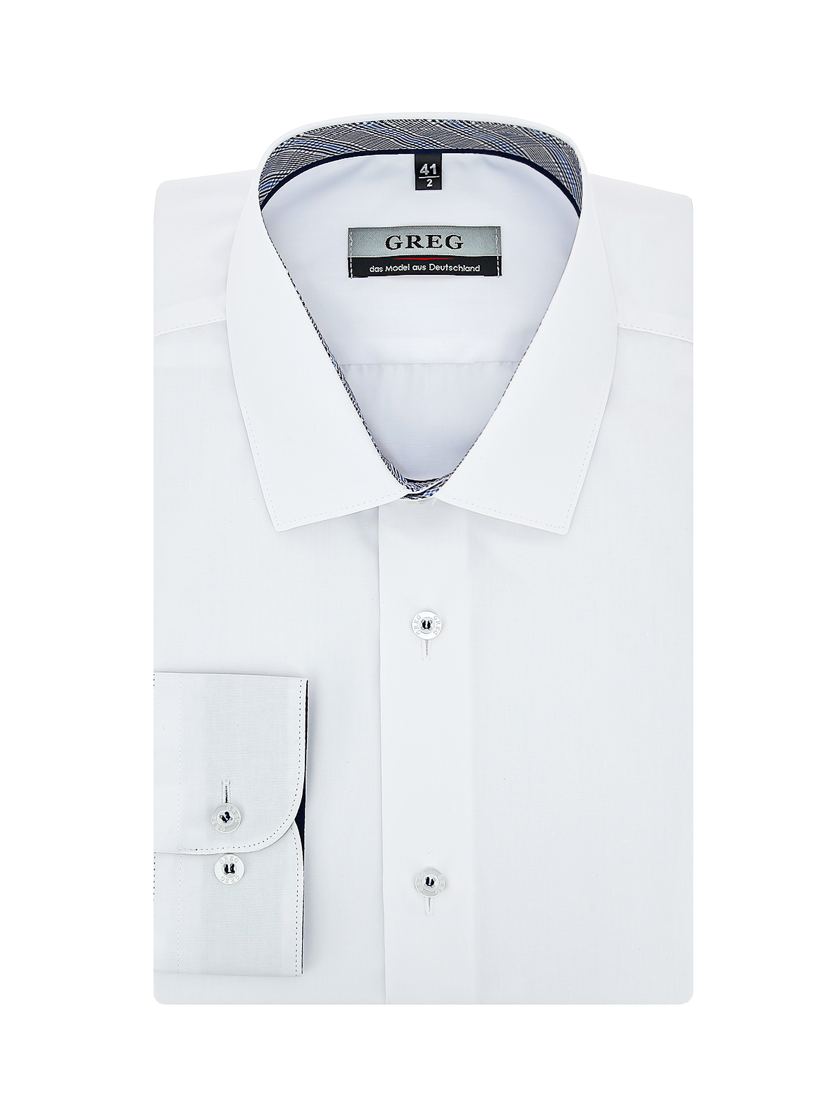 100/239/WH/Z/16p Сорочка мужская длинный рукав