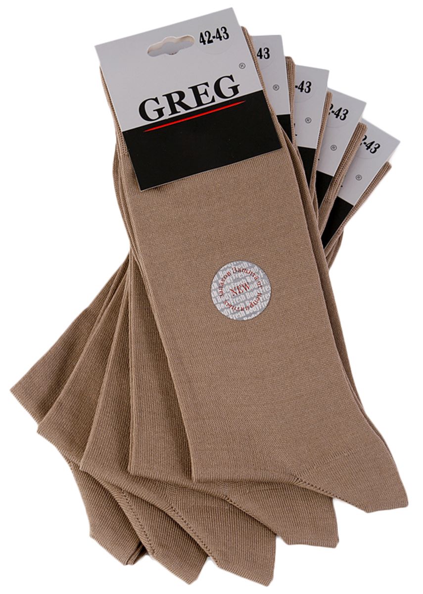 G-6/05 кофейный Носки мужские (в упаковке 5 пар)