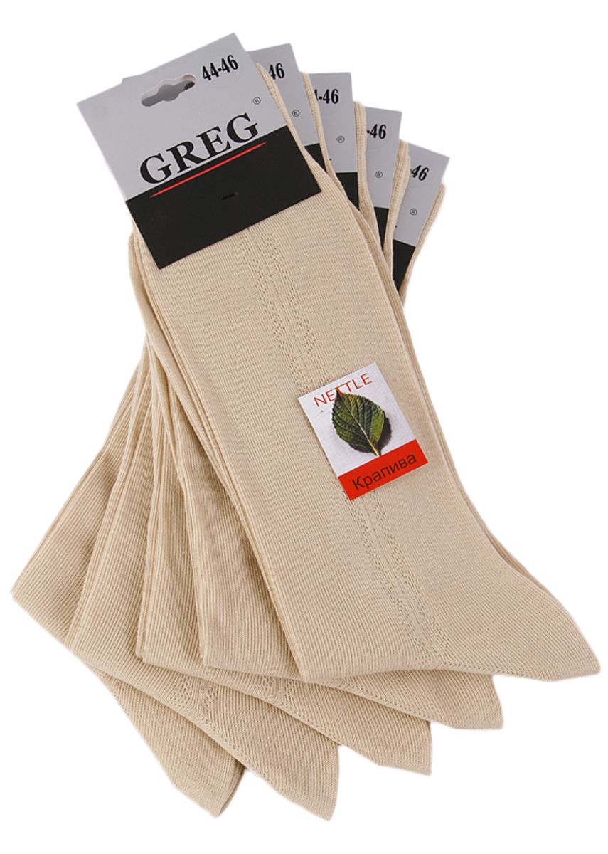 G-9/02 бежевый Носки мужские (в упаковке 5 пар)
