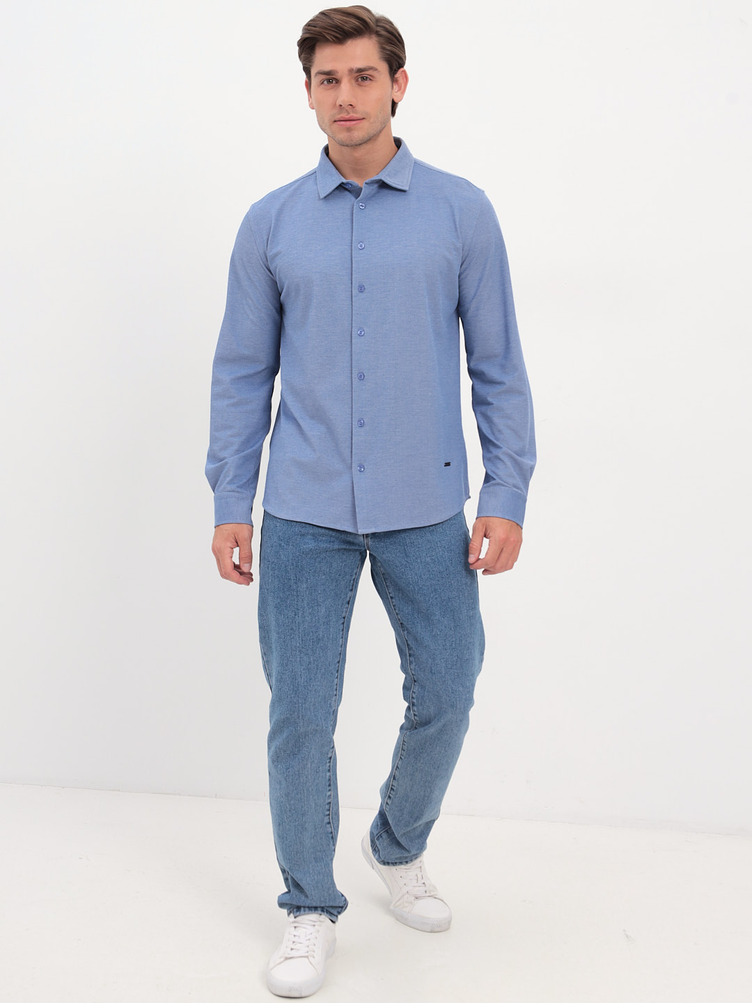 G148-RH03-10 (св.синий) Батник мужской трикотажный