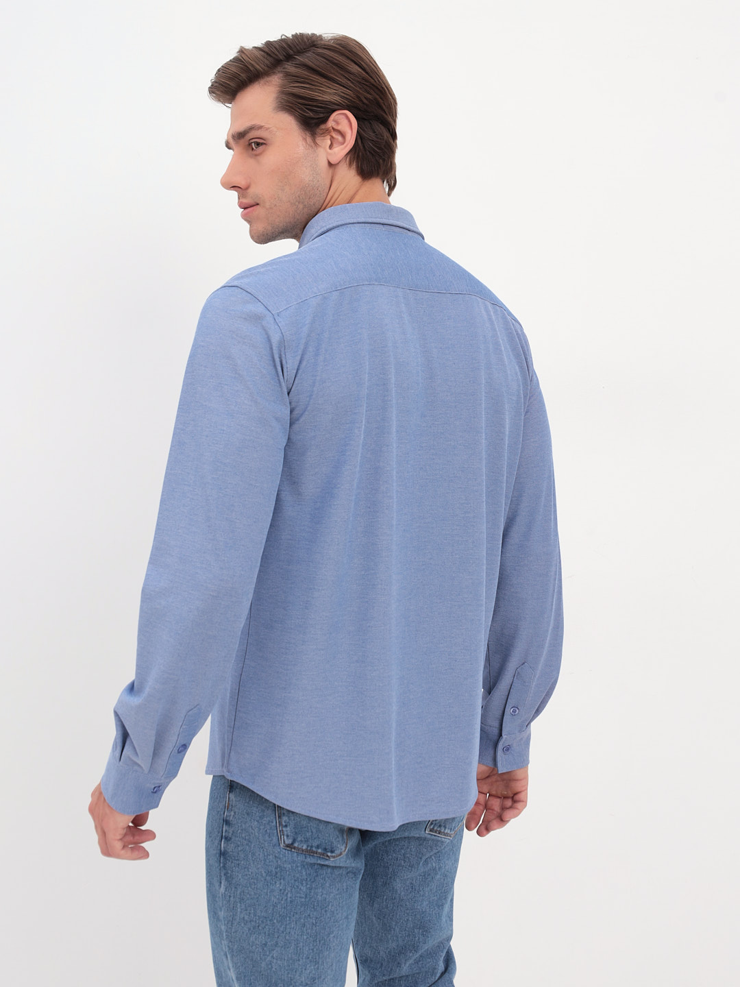 G148-RH03-10 (св.синий) Батник мужской трикотажный