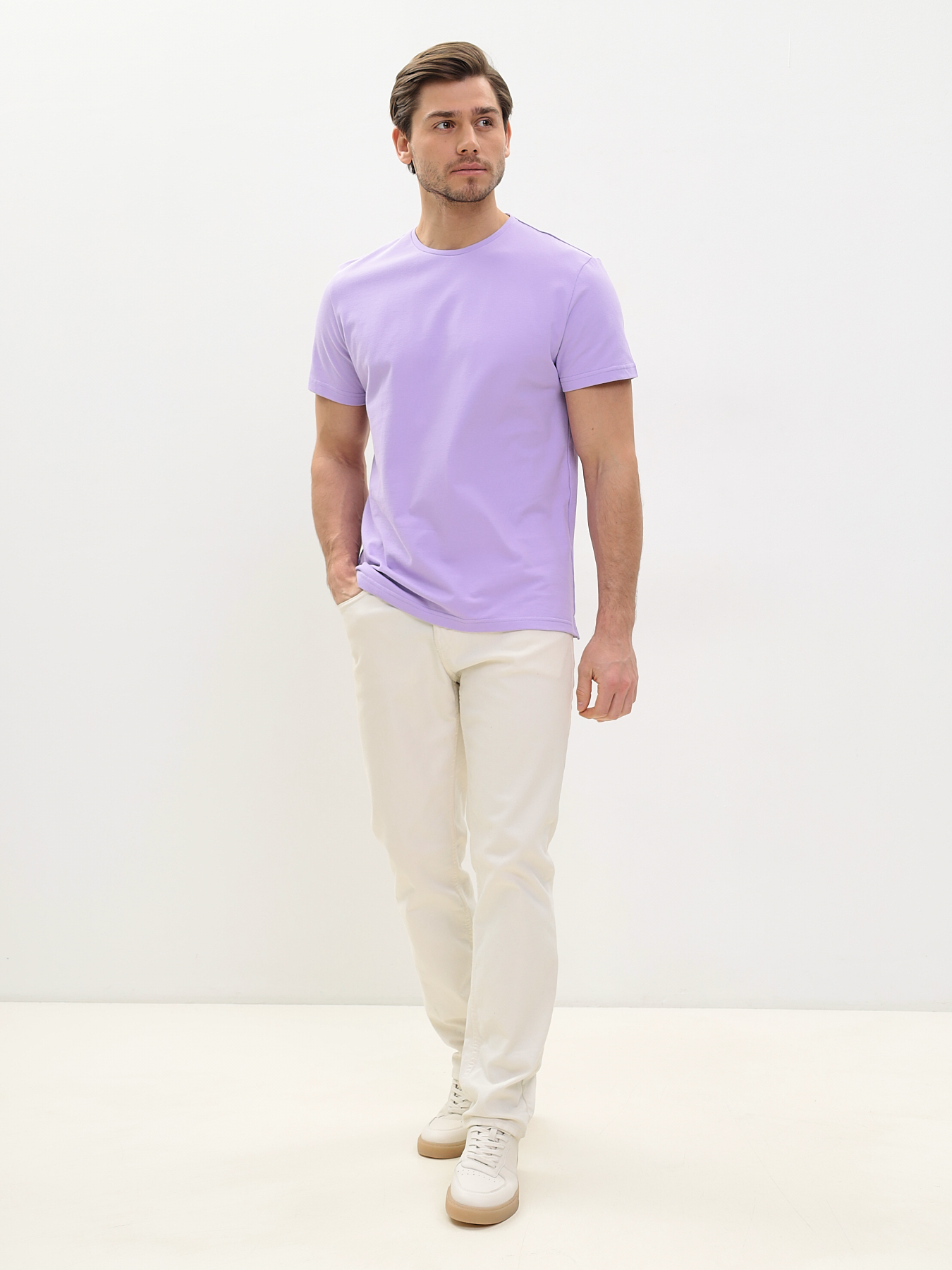 G145-PO4T-SA1051 (сиреневый) Футболка мужская короткий рукав