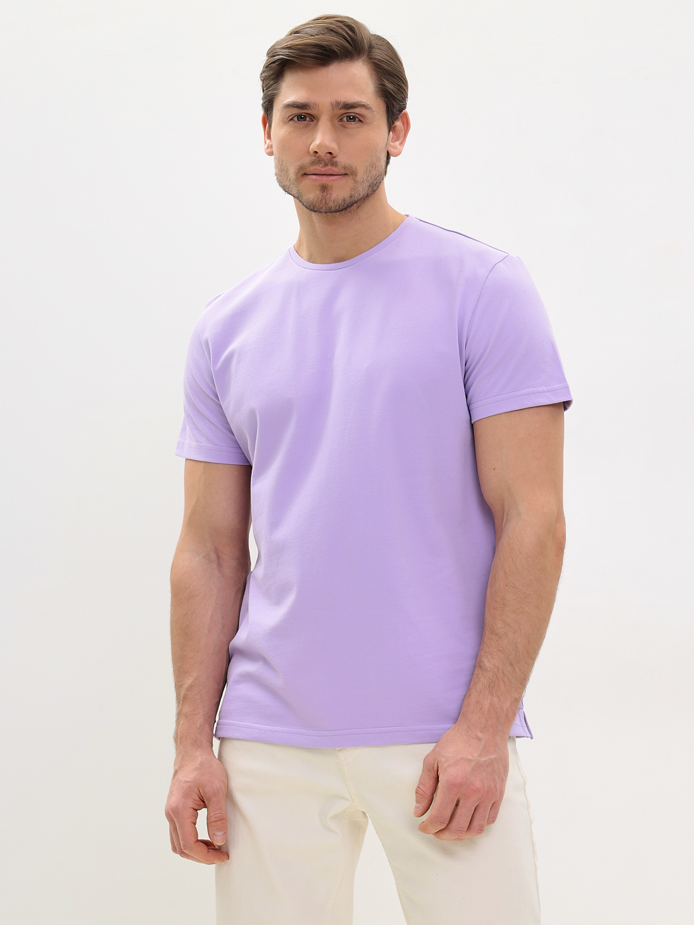 G145-PO4T-SA1051 (сиреневый) Футболка мужская короткий рукав