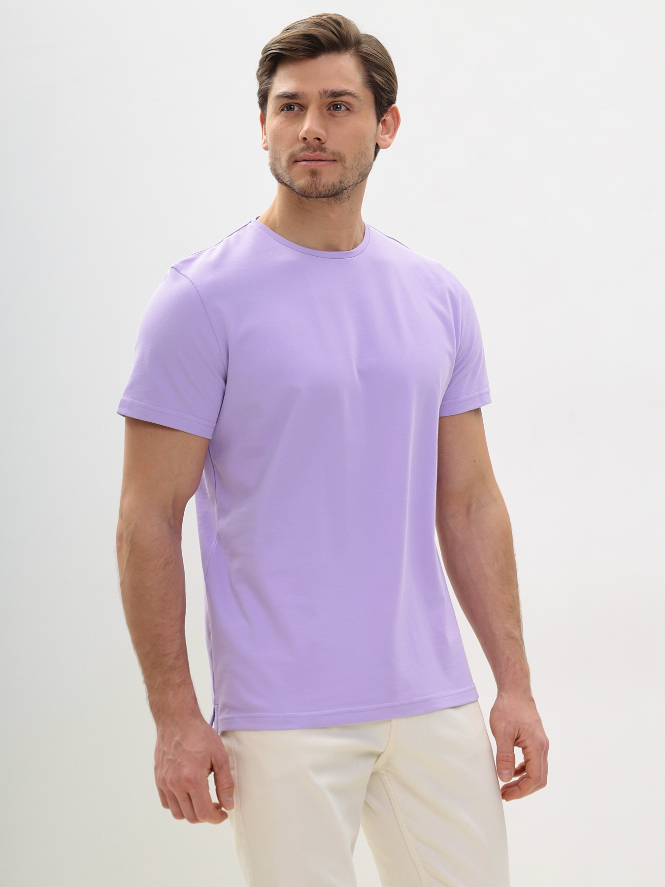 G145-PO4T-SA1051 (сиреневый) Футболка мужская короткий рукав