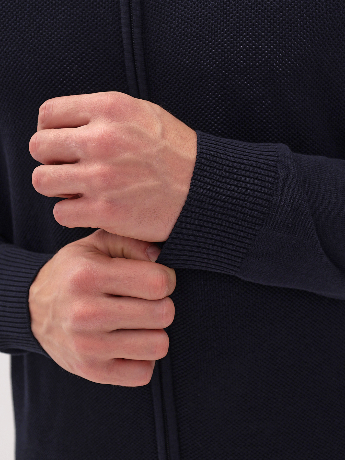 G139-25P пике (т.синий) Кардиган мужской