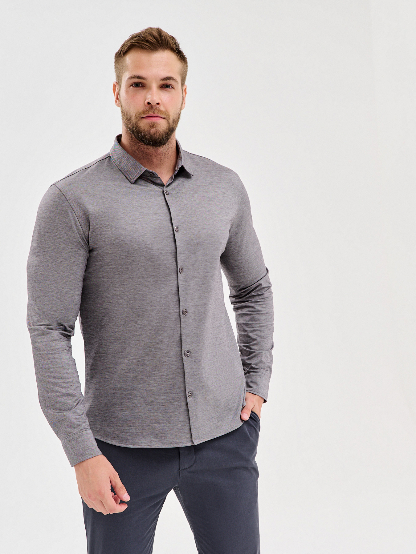 SK313/131/1637/ZN Сорочка мужская длинный рукав